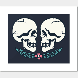 Romantic Couple Skeleton Posters and Art